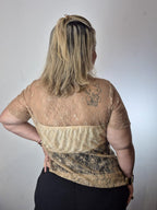 Blusa Renda Assimétrica plus Size