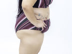Tanga Franzida Hot pants Plus Size Listras