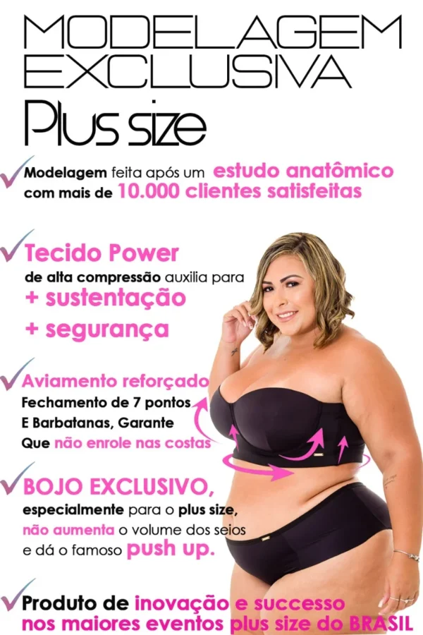 o melhor sutiã tomara que caia plus size do brasil