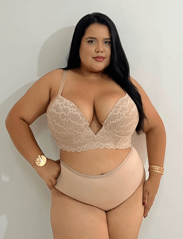 Sutiã Olivia Decote Profundo Plus Size